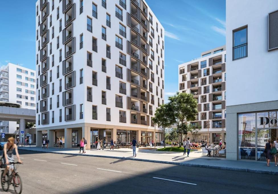 Donaublick Oasis: Stylische Wohnung Виена Екстериор снимка